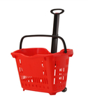 Chariot de achat à roues d'épicerie de chariot au supermarché 2 verts adapté aux besoins du client