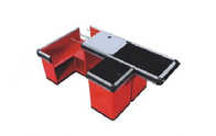 Caisse enregistreuse métallique rouge de supermarché avec recyclable durable de bande de conveyeur