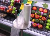 Le supermarché en acier fait sur commande partie le double support en plastique principal de sac d'épicerie