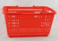 Le panier à provisions de main de supermarché de pp, rouge portent des paniers à provisions 500x350x255mm