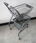 Chariot à panier à provisions de supermarché de style japonais/chariot se pliants en acier de poussée