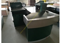 Position vert-foncé au détail stable de plancher de caisse de sortie de caissier en métal