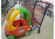 Le métal d'amusement de voiture de jouet de supermarché badine le chariot à caddies avec des roues
