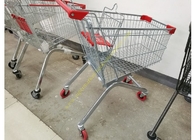 Les chariots à roues démontables fil d'acier de caddie de supermarché/avec le PVC roule